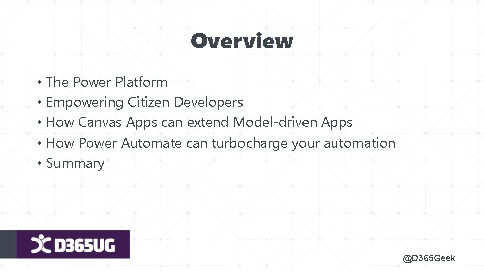 Overview • The Power Platform • Empowering Citizen Developers • How Canvas Apps can