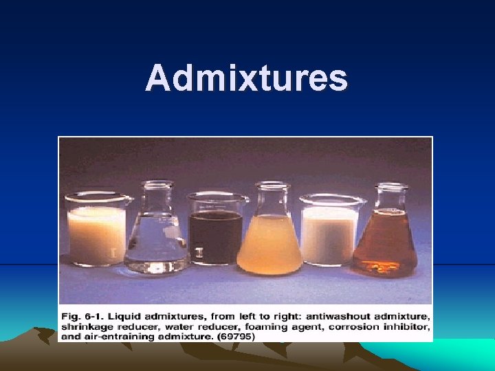 Admixtures 