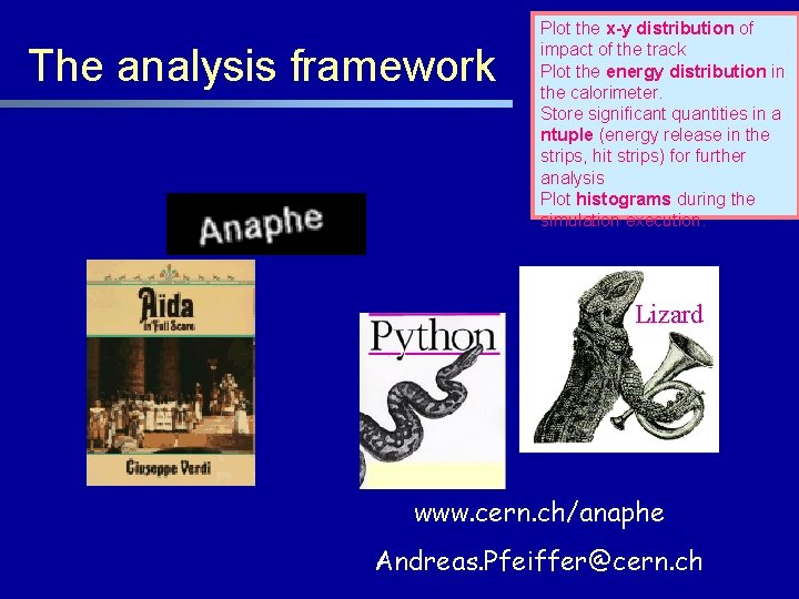 The analysis framework Plot the x-y distribution of impact of the track Plot the