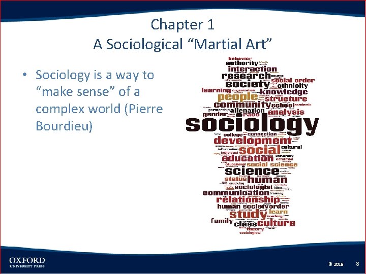 Chapter 1 A Sociological “Martial Art” • Sociology is a way to “make sense”