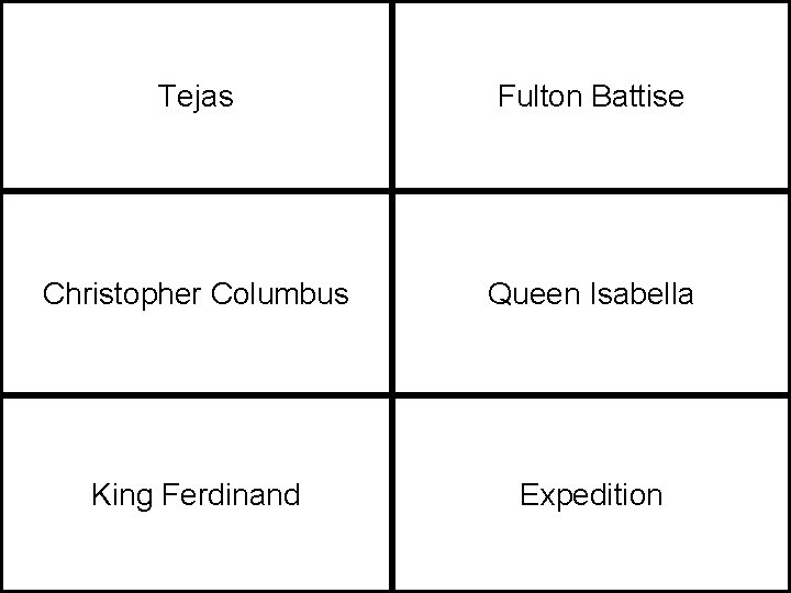 Tejas Fulton Battise Christopher Columbus Queen Isabella King Ferdinand Expedition 