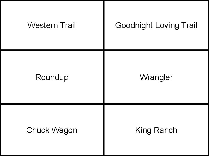 Western Trail Goodnight-Loving Trail Roundup Wrangler Chuck Wagon King Ranch 