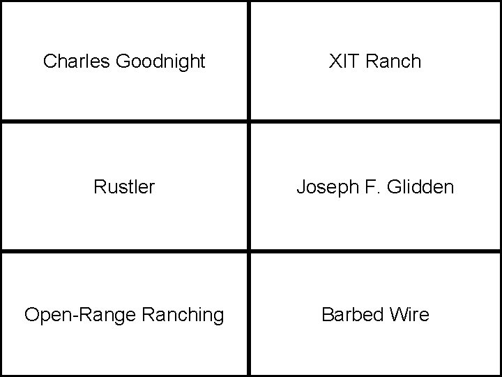 Charles Goodnight XIT Ranch Rustler Joseph F. Glidden Open-Range Ranching Barbed Wire 