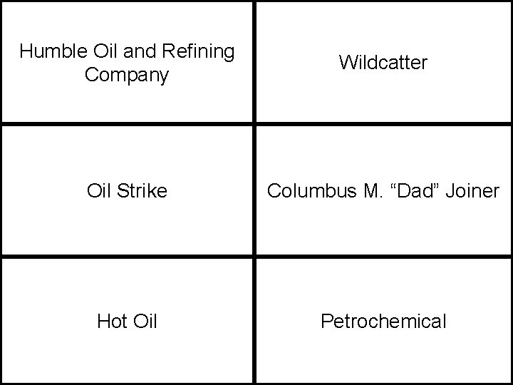 Humble Oil and Refining Company Wildcatter Oil Strike Columbus M. “Dad” Joiner Hot Oil