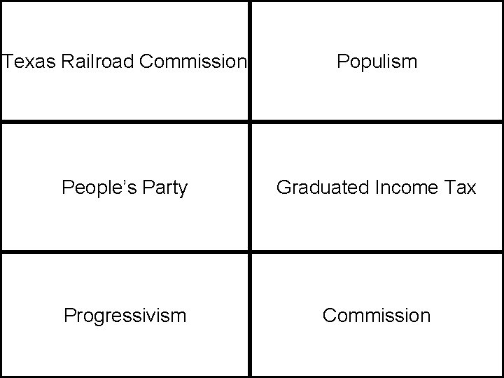 Texas Railroad Commission Populism People’s Party Graduated Income Tax Progressivism Commission 