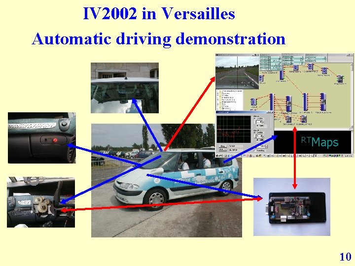 IV 2002 in Versailles Automatic driving demonstration RTMaps 10 