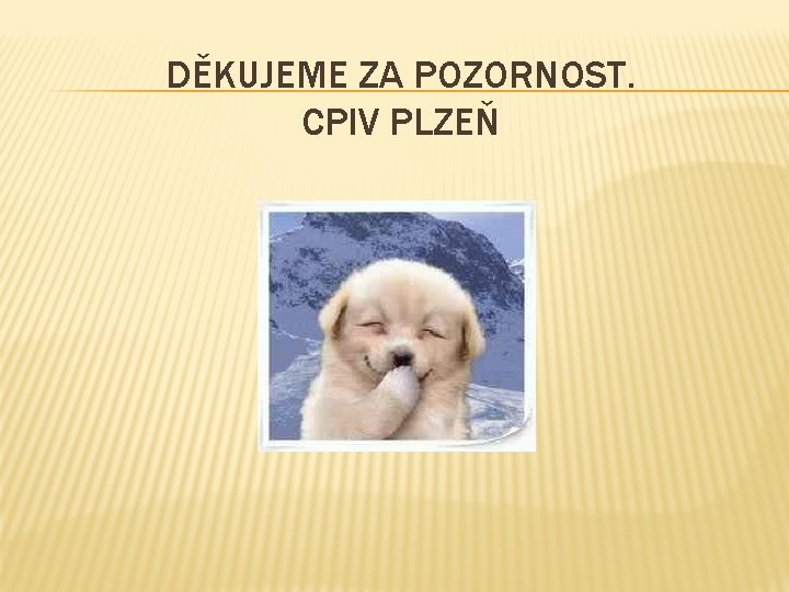 DĚKUJEME ZA POZORNOST. CPIV PLZEŇ 