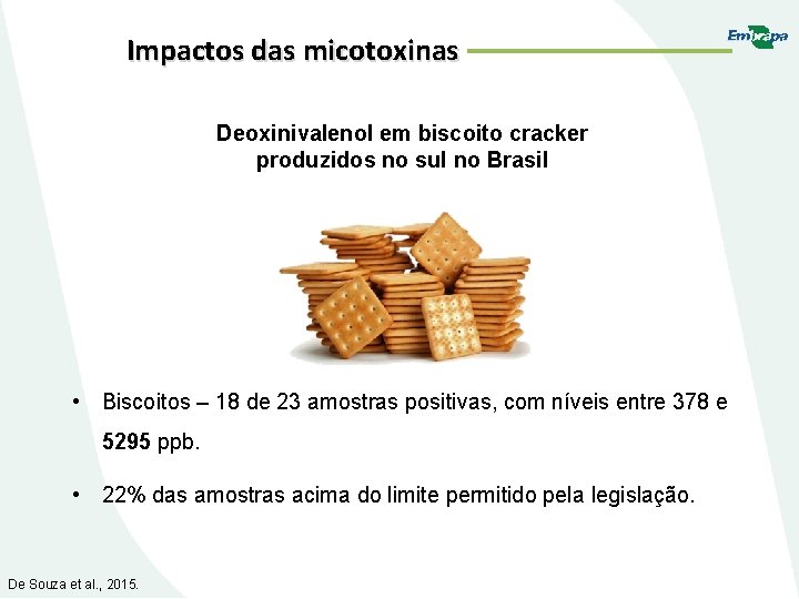 Impactos das micotoxinas Deoxinivalenol em biscoito cracker produzidos no sul no Brasil • Biscoitos