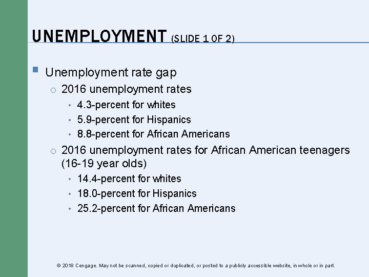 UNEMPLOYMENT (SLIDE 1 OF 2) § Unemployment rate gap o 2016 unemployment rates 4. UNEMPLOYMENT (SLIDE 1 OF 2) § Unemployment rate gap o 2016 unemployment rates 4.