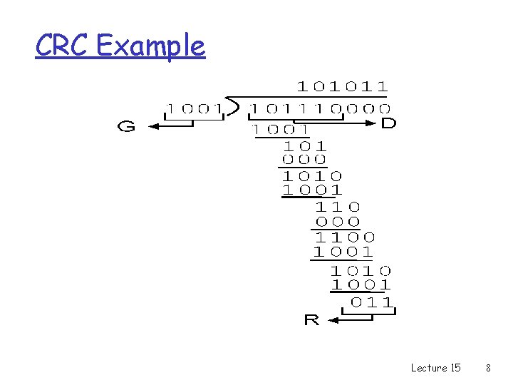 CRC Example Lecture 15 8 
