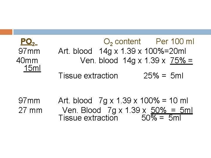 PO 2 97 mm 40 mm 15 ml O 2 content Per 100 ml
