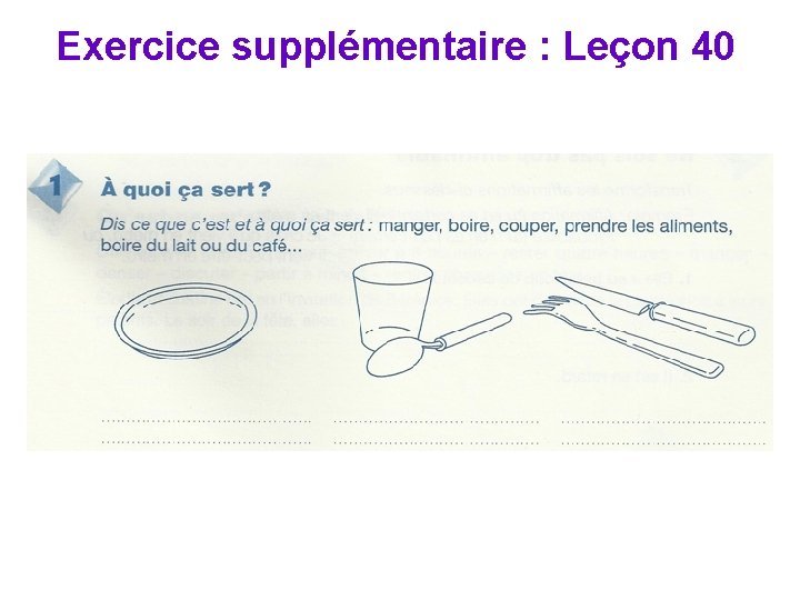 Exercice supplémentaire : Leçon 40 