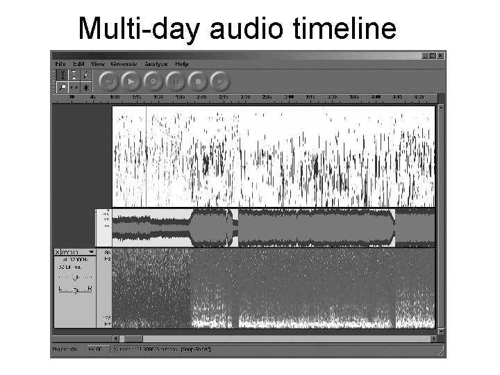 Multi-day audio timeline 