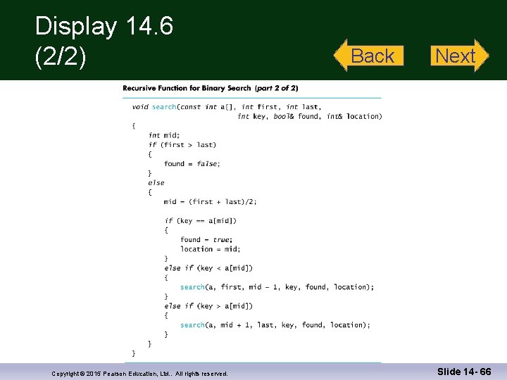 Display 14. 6 (2/2) Copyright © 2015 Pearson Education, Ltd. . All rights reserved.