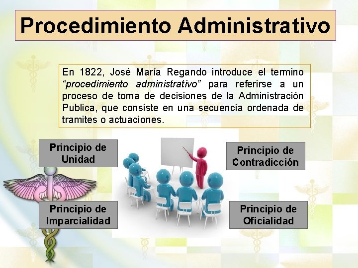 Procedimiento Administrativo En 1822, José María Regando introduce el termino “procedimiento administrativo” para referirse