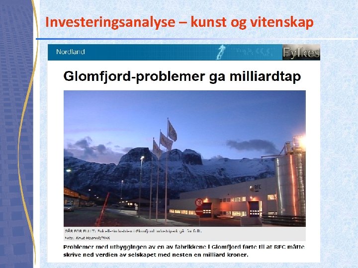 Investeringsanalyse – kunst og vitenskap 