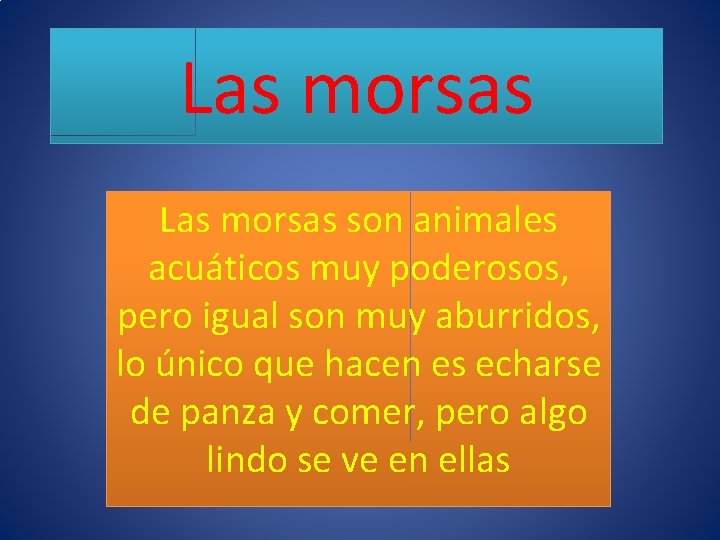 Las morsas son animales acuáticos muy poderosos, pero igual son muy aburridos, lo único