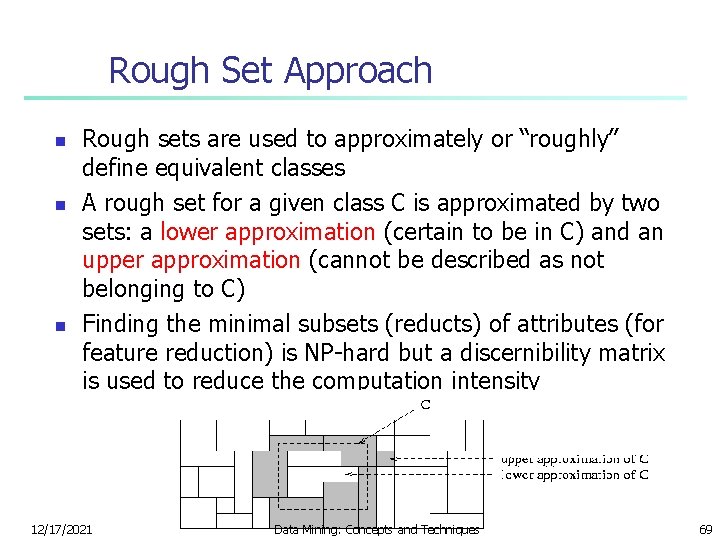 Rough Set Approach n n n Rough sets are used to approximately or “roughly”