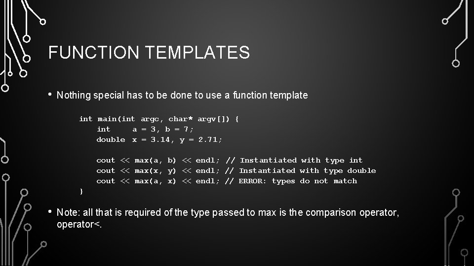 C REVIEW TEMPLATES GENERIC PROGRAMMING Programmingdeveloping algorithms ...