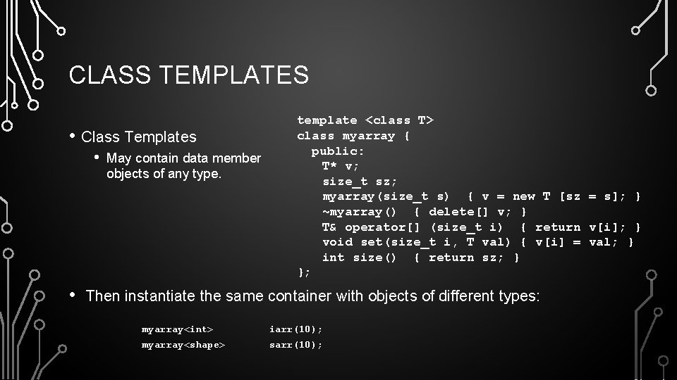 C REVIEW TEMPLATES GENERIC PROGRAMMING Programmingdeveloping algorithms ...