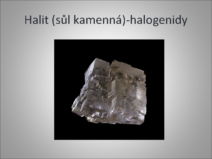 Halit (sůl kamenná)-halogenidy 