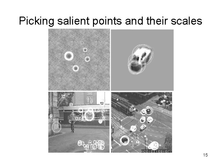 Picking salient points and their scales 15 Picking salient points and their scales 15