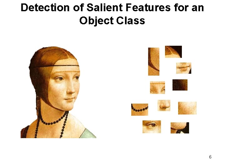 Detection of Salient Features for an Object Class 6 Detection of Salient Features for an Object Class 6