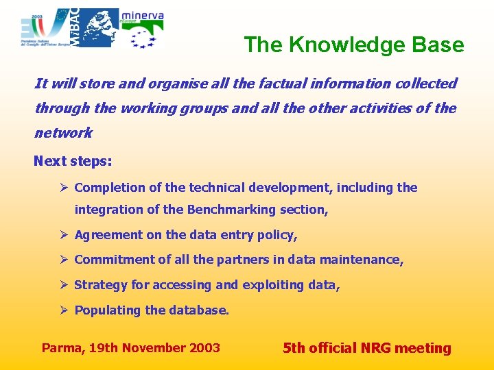 The Knowledge Base It will store and organise all the factual information collected through