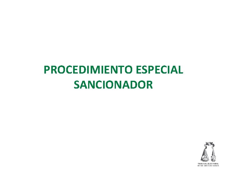 PROCEDIMIENTO ESPECIAL SANCIONADOR 