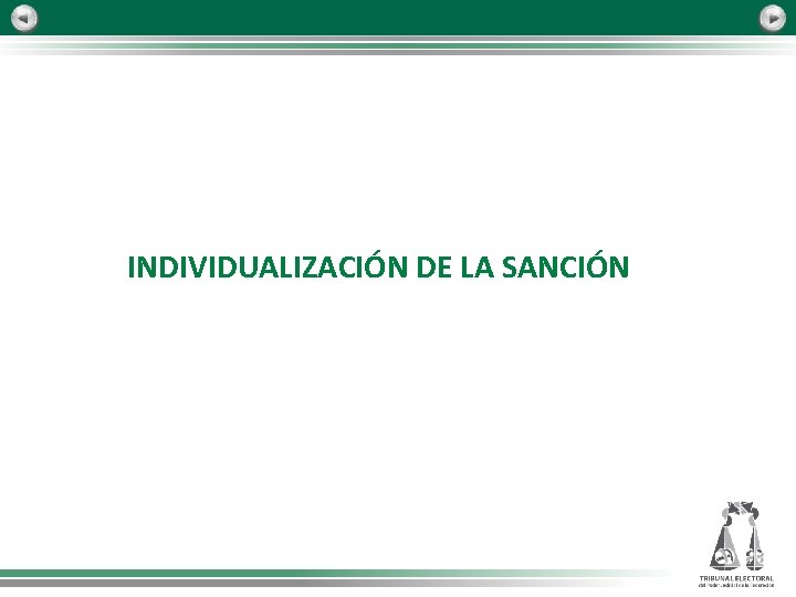 INDIVIDUALIZACIÓN DE LA SANCIÓN 