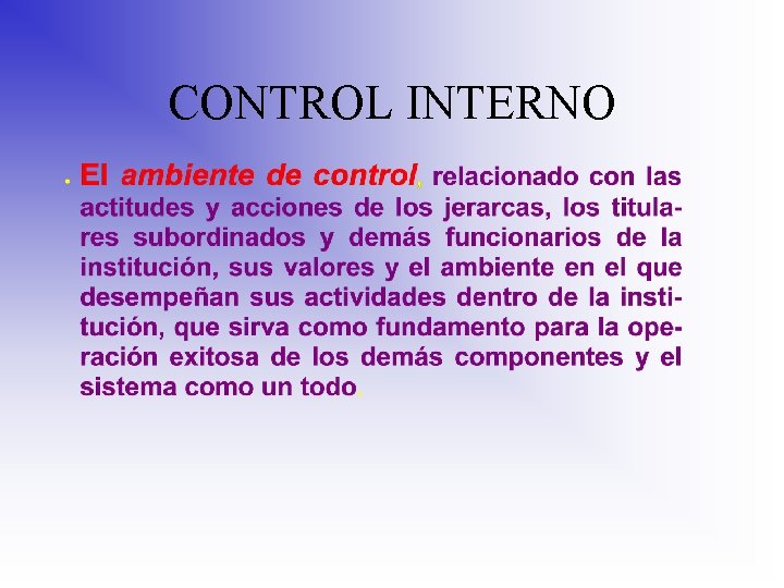 CONTROL INTERNO 