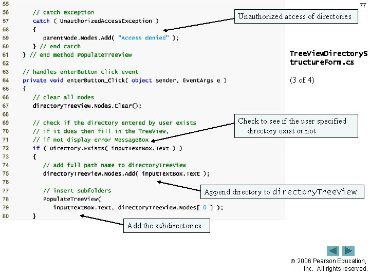 Outline Unauthorized access of directories 77 Tree. View. Directory. S tructure. Form. cs (3