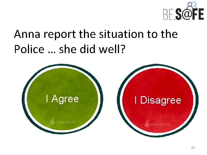 Anna report the situation to the Police … she did well? I Agree I