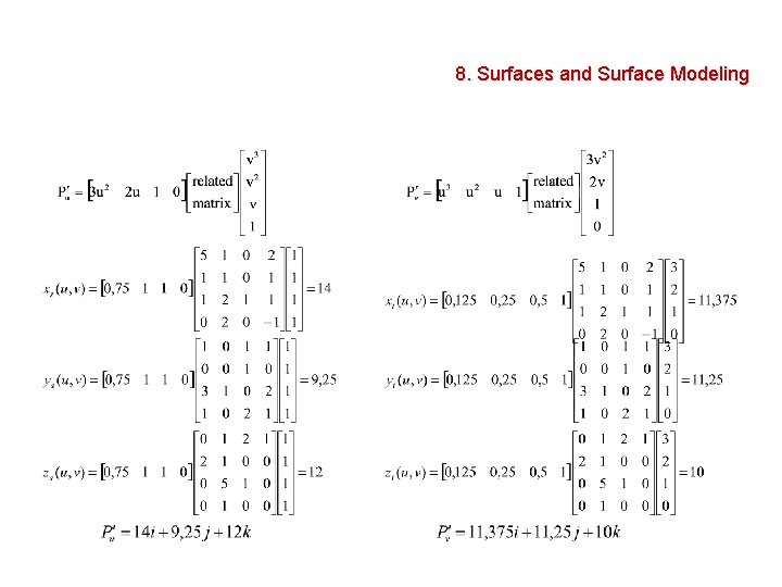 8. Surfaces and Surface Modeling 