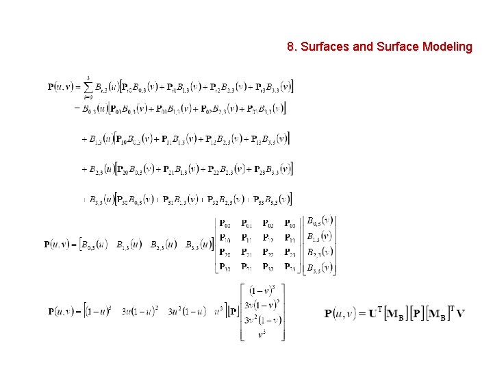 8. Surfaces and Surface Modeling 