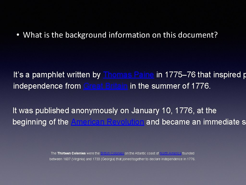  • What is the background information on this document? It’s a pamphlet written