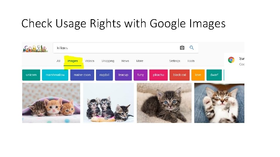 Check Usage Rights with Google Images 