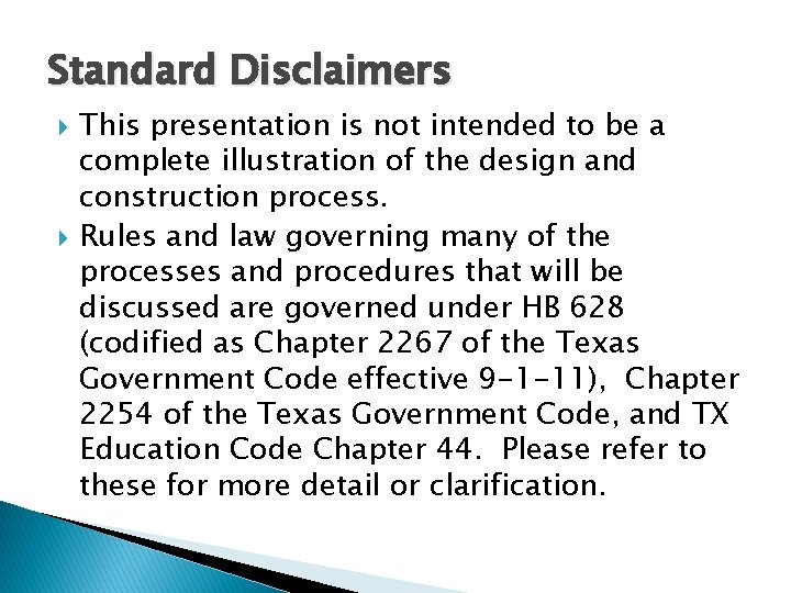 Standard Disclaimers This presentation is not intended to be a complete illustration of the