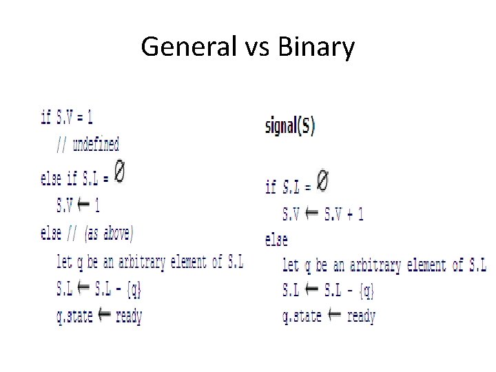 General vs Binary 