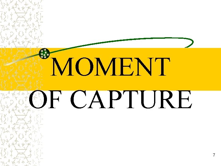 MOMENT OF CAPTURE 7 