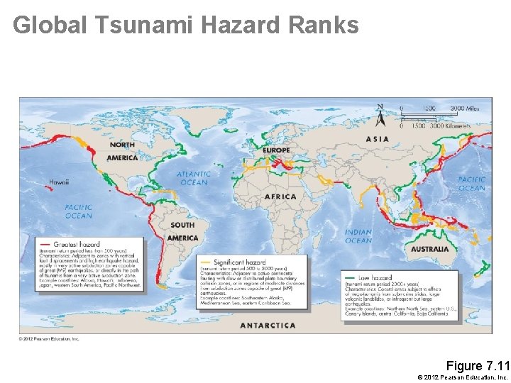 Global Tsunami Hazard Ranks Figure 7. 11 © 2012 Pearson Education, Inc. 