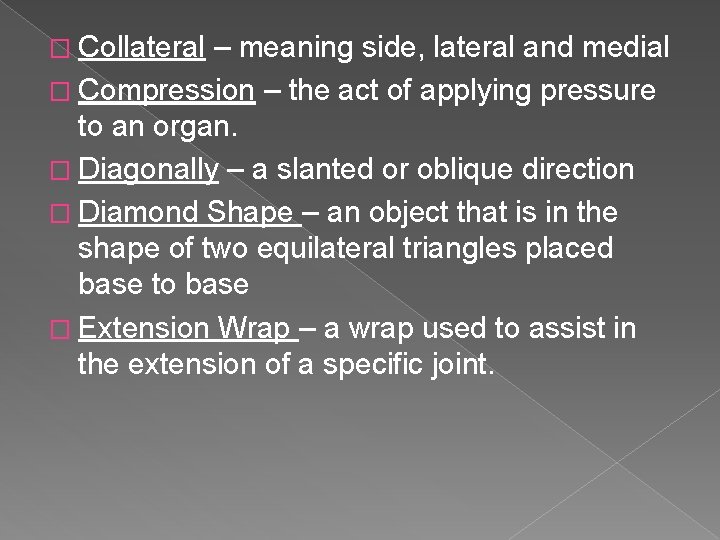 Taping and Wrapping Anchor anything which makes stable