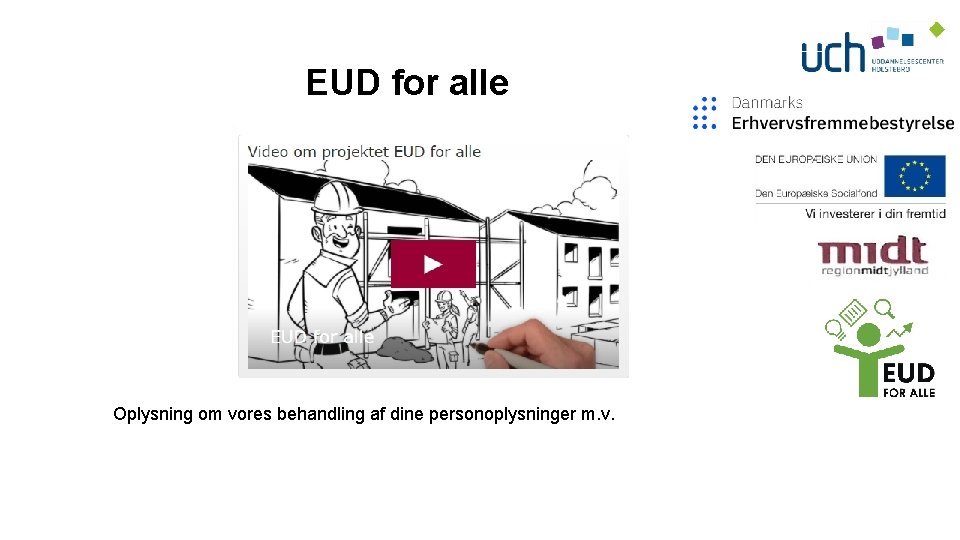 EUD for alle Oplysning om vores behandling af dine personoplysninger m. v. 