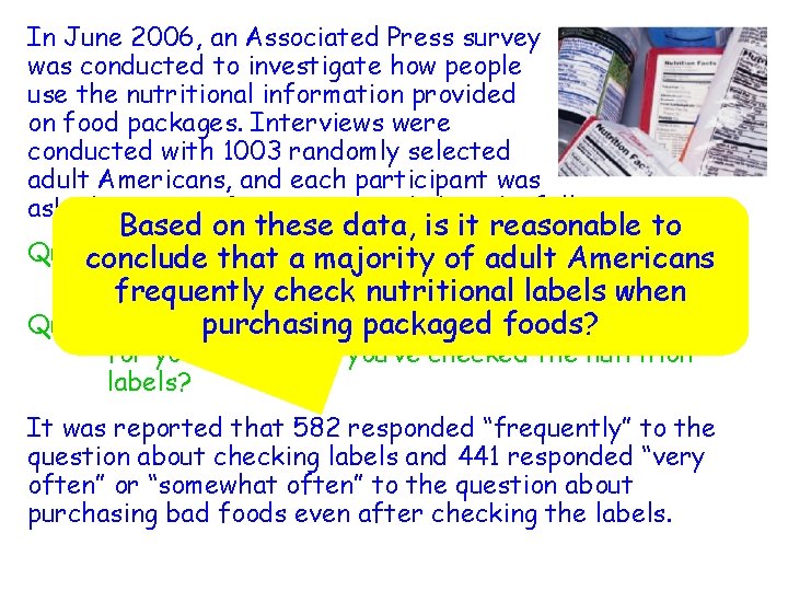 In June 2006, an Associated Press survey was conducted to investigate how people use