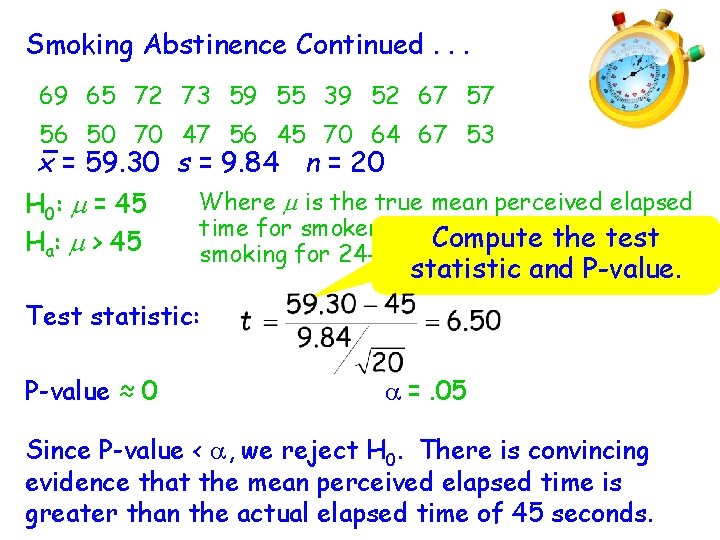 Smoking Abstinence Continued. . . 69 65 72 73 59 55 39 52 67