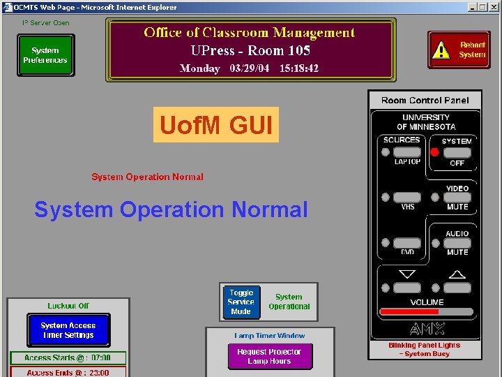 Uof. M GUI System Operation Normal 