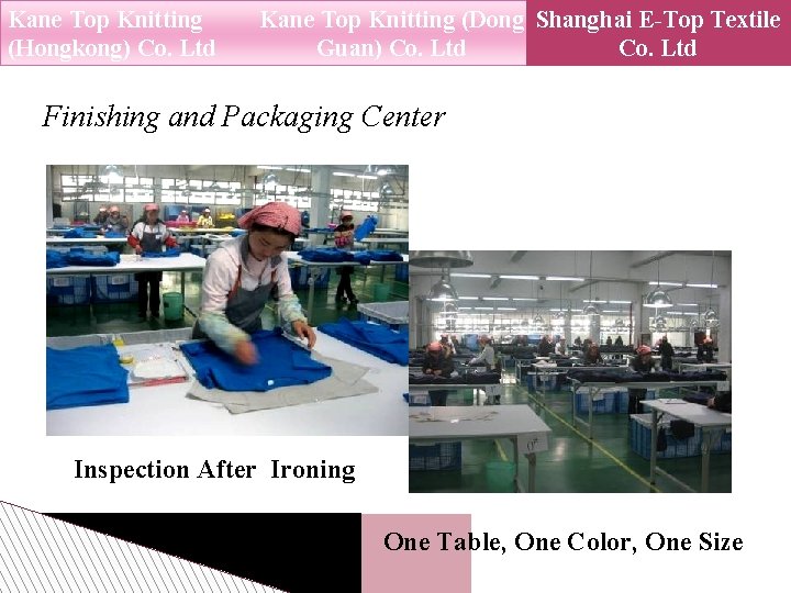 Kane Top Knitting (Hongkong) Co. Ltd Kane Top Knitting (Dong Shanghai E-Top Textile Guan)