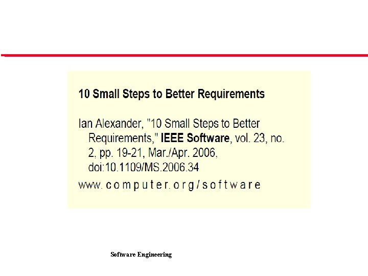 Software Engineering 