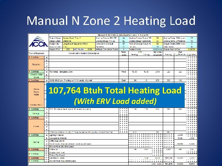 Manual N Zone 2 Heating Load 107, 764 Btuh Total Heating Load (With ERV