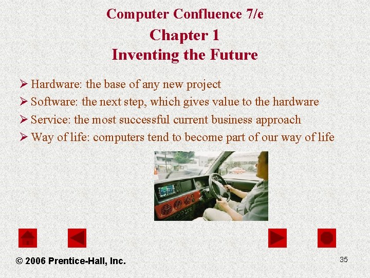 Computer Confluence 7/e Chapter 1 Inventing the Future Ø Hardware: the base of any